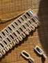 White Double Mirror Choker with earrings